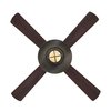 Westinghouse Ceiling Fan Indoor 52In Porto DmLED, BlackBrnz Rvr 4Bld DrkWng/Wng Am Fr Glass 7307100